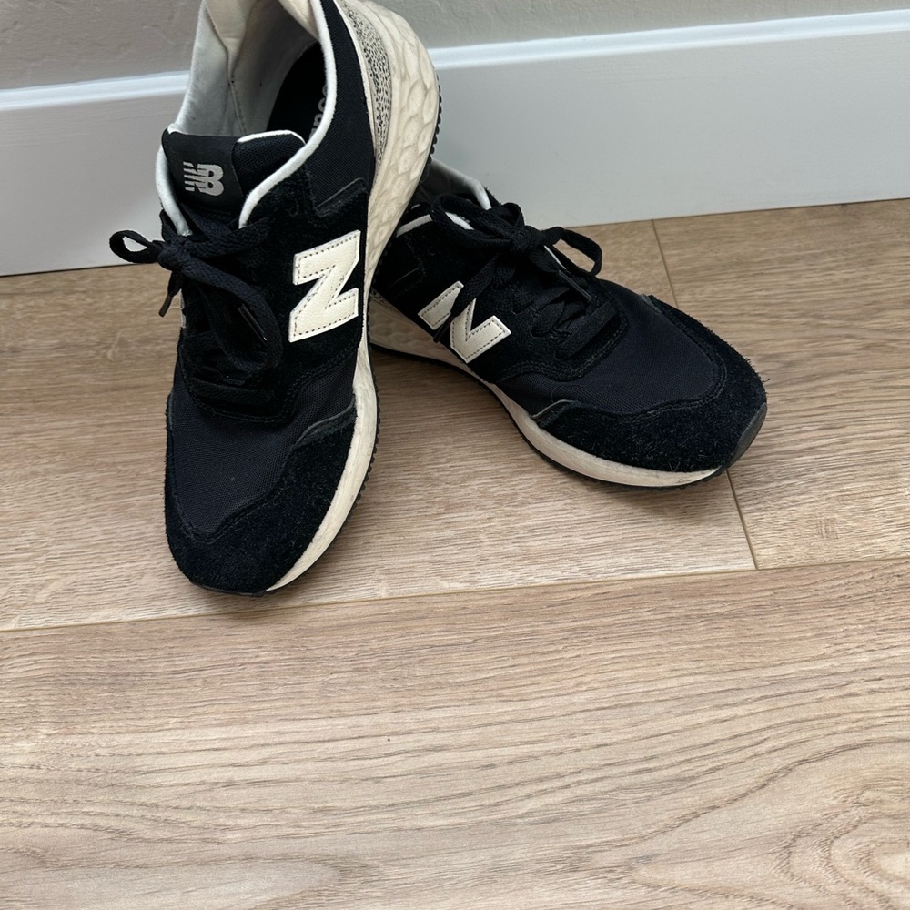 New Balance Black and Cream Athletic Shoes